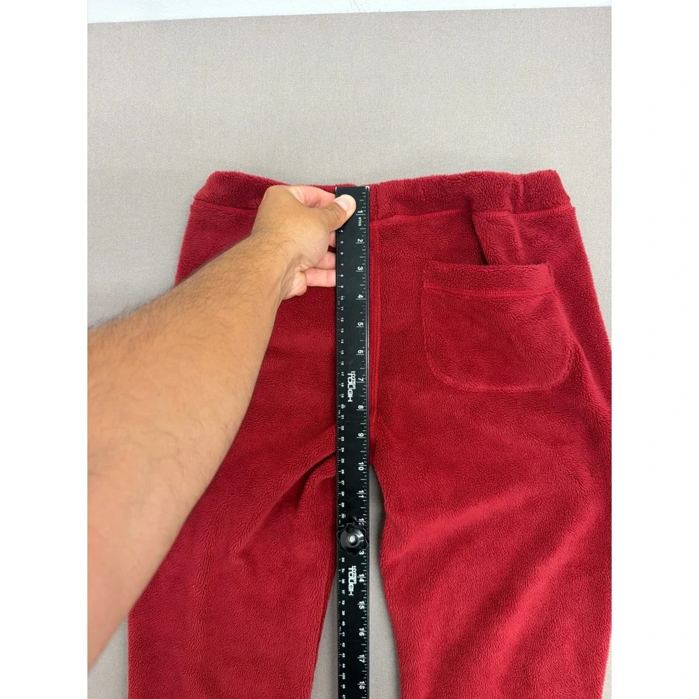 Patagonia Girls Red Synchilla Fleece Pants Size L 12 Elastic Waist Outdoor Warm